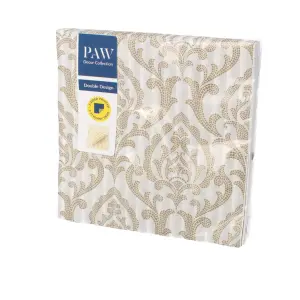 KOMPLET 20 SERWETEK SERWETKI ZŁOTE ORNAMENTY KWADRAT 33 cm x 33 cm