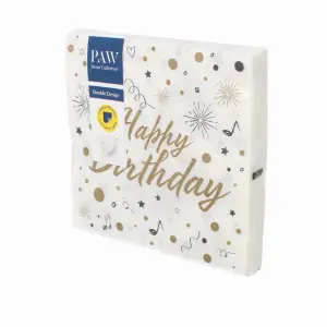 KOMPLET 20 SERWETEK SERWETKI URODZINOWE URODZINY HAPPY BIRTHDAY 33CMx33CM