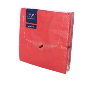 KOMPLET 20 SERWETEK SERWETKI PAW LUNCH 33*33CM SDL110503 CHILI RED