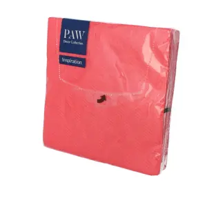 KOMPLET 20 SERWETEK SERWETKI KWADRAT 3-WARSTWOWE 33 cm x 33 cm CZERWONE