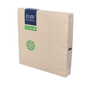 KOMPLET 20 SERWETEK SERWETKI KWADRAT 3-WARSTWOWE 33 cm x 33 cm BEŻOWE