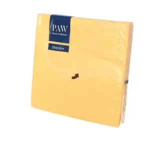 KOMPLET 20 SERWETEK SERWETKI KWADRAT 3-WARSTWOWE 33 cm x 33 cm ŻÓŁTE