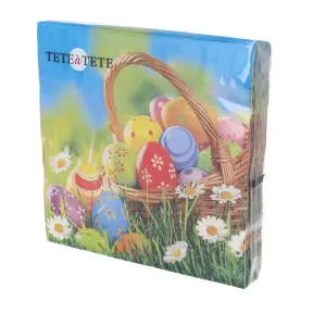 KOMPLET 20 SERWETEK SERWETKI KWADRAT 3-WARSTWOWE 33 cm x 33 cm WIELKANOC
