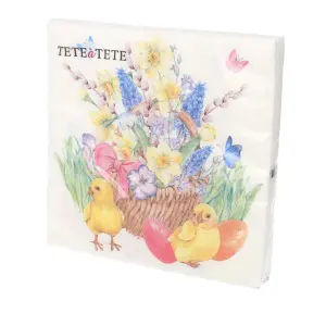 KOMPLET 20 SERWETEK SERWETKI KWADRAT 3-WARSTWOWE 33 cm x 33 cm WIELKANOC