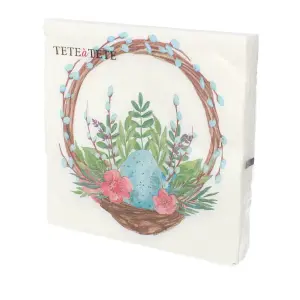 KOMPLET 20 SERWETEK TL123100 SERWETKI TETE A TETE BASKETS CATKINS