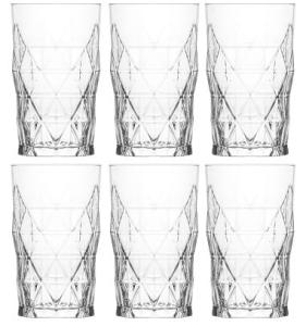 LAV KEOPS Zestaw Komplet 6 Szklanek Do Napojów Drinków Wody SZKLANKI 460 ml
