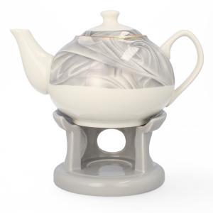 LIVELLO Czajnik dzbanek imbryk porcelanowy z podgrzewaczem 1000 ML
