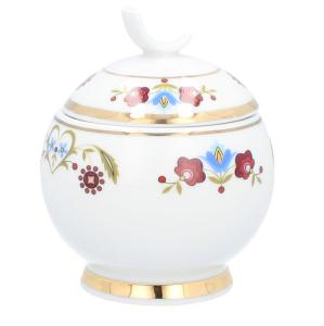 LUBIANA AMBASADOR Cukiernica Porcelanowa Z Pokrywką 200 ml MOTYW KASZUBSKI