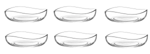 LAV VIRA KOMPLET 6 SALATEREK SZKLANYCH 195 ML 12 CM