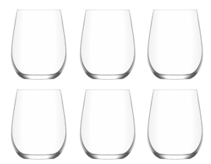 LAV GAIA Zestaw Komplet 6 Szklanek Do Napojów Wody Drinków SZKLANKI 360 ml