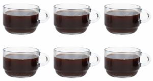 LAV COZY FILIŻANKA SZKLANA DO KAWY HERBATY ZESTAW 6 FILIŻANEK 270 ML