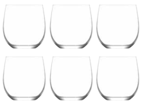 LAV GAIA Zestaw Komplet 6 Szklanek Do Drinków Napojów Wody SZKLANKI 415 ml