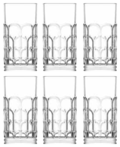 LAV ARCHIE Zestaw Komplet 6 Szklanek Do Napojów Drinków SZKLANKI 390 ml