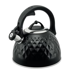 DUŻY CZAJNIK STALOWY Z GWIZDKIEM CZARNY NA GAZ INDUKCJĘ 3L Hjorta Karat