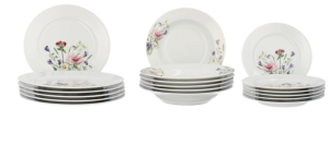 CHODZIEŻ YVETTE Serwis komplet porcelanowy obiadowy 6 osób / 18 elementów G762