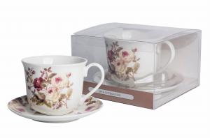 LIVELLO FILIŻANKA JUMBO DO KAWY HERBATY ZESTAW ZE SPODKIEM 400 ML / 15,5 CM