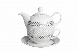 Dzbanek 400 ml Zestaw Filiżanka Ze Spodkiem 250ml Imbryk Do Herbaty LIVELLO