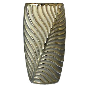 LIVELLO Wazon Na Kwiaty Ceramiczny Dekoracyjny Nowoczesny 26 cm ZŁOTY