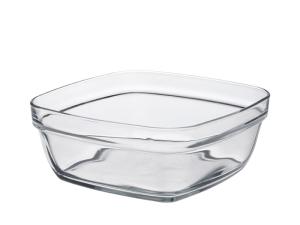 SALATERKA MISKA KWADRATOWA BEZBARWNA ZE SZKŁA HARTOWANEGO 11*11CM 300ML
