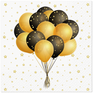 KOMPLET 20 SERWETEK SERWETKI KWADRAT 3-WARSTWOWE 33 cm x 33 cm BALONY