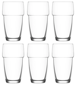 LAV GALATA Zestaw Szklanki Komplet 6 Szklanek Do Napojów Wody Soków 340 ml