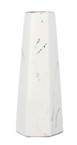 LIVELLO Wazon Na Kwiaty Ceramiczny Dekoracyjny Nowoczesny 20 cm BIAŁY