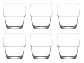 LAV GALATA Zestaw Szklanki Komplet 6 Szklanek Do Whisky Drinków 285 ml