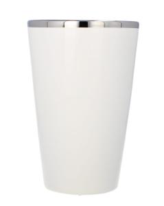 LIVELLO Wazon Na Kwiaty Ceramiczny Dekoracyjny Nowoczesny 20 cm BIAŁY