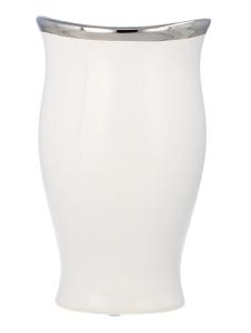 LIVELLO Wazon Na Kwiaty Ceramiczny Dekoracyjny Nowoczesny 20 cm BIAŁY
