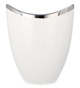 LIVELLO Wazon Na Kwiaty Ceramiczny Dekoracyjny Nowoczesny 25 cm BIAŁY