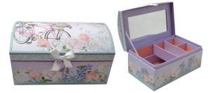 LIVELLO Szkatułka Na Biżuterię Organizer Kuferek Pudełko Z Lusterkiem 20 cm