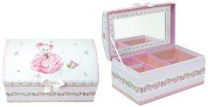 LIVELLO Szkatułka Na Biżuterię Organizer Kuferek Pudełko Z Lusterkiem 20 cm