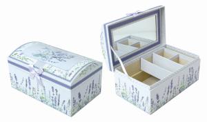 LIVELLO Szkatułka Na Biżuterię Organizer Kuferek Pudełko Z Lusterkiem 20 cm