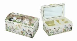 LIVELLO Szkatułka Na Biżuterię Organizer Kuferek Pudełko Z Lusterkiem 20 cm