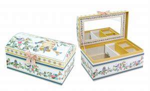 LIVELLO Szkatułka Na Biżuterię Organizer Kuferek Pudełko Z Lusterkiem 20 cm