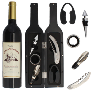 Zestaw do wina w butelce Livello 5 el korkociąg korek nalewak pierścień