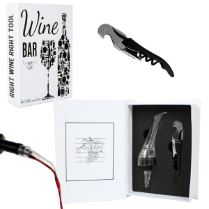 Zestaw Wine Bar do wina Livello 2 elementy nalewak korkociąg wielofunkcyjny
