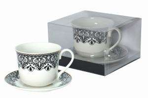 LIivello filiżanka porcelanowa 400 ml  Jumbo ze spodkiem 15,5 cm ornament