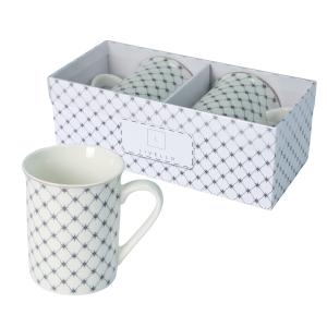 Zestaw 2 x kubek porcelanowy ozdobne pudełko 350 ml Livello gwiazdki