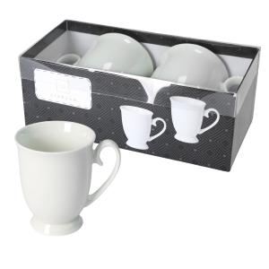 Zestaw 2 x kubek porcelanowy ozdobne pudełko 350ml Livello prezent biały