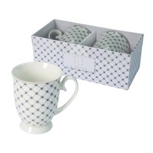 Zestaw 2 x kubek porcelanowy ozdobne pudełko 350ml Livello prezent gwiazdki