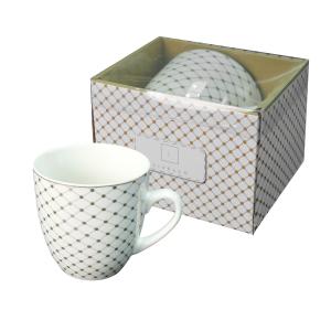 Kubek porcelanowy złote kropki do herbaty kawy JUMBO 1000ml