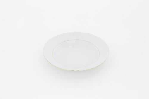 Talerz płytki 25 cm Rococo Złota Linia Ćmielów