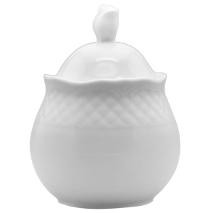 LUBIANA Cukiernica Porcelanowa Z Pokrywką 250 ml AFRODYTA Biała