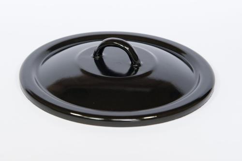 ELO POL Pokrywa emaliowana czarna 18 cm