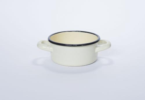 ELO POL Rondel emaliowany kremowy z uchami 20 cm