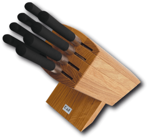 Zestaw 8 noży w bloku WASABI BLACK - KAI