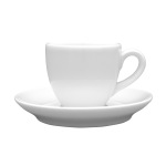 LUBIANA AIDA Filiżanka Ze Spodkiem Do Kawy Espresso Biała 80 ml / 12 cm