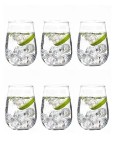 LAV GAIA Zestaw Szklanki Komplet 6 Szklanek Do Napojów Wody Drinków 590 ml
