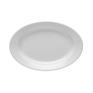 LUBIANA KASZUB Półmisek Owalny Na Przekąski 38 cm Biały Porcelana Do Ryb